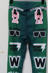 Walter Van BeirendonCK Skeleton Bicycle Riding Tight Pants AW22-23 7005 Green